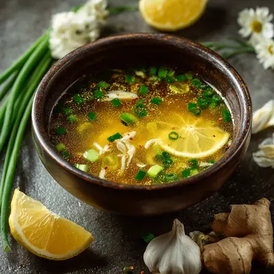 Healing Miso-Ginger Lemon Detox Broth