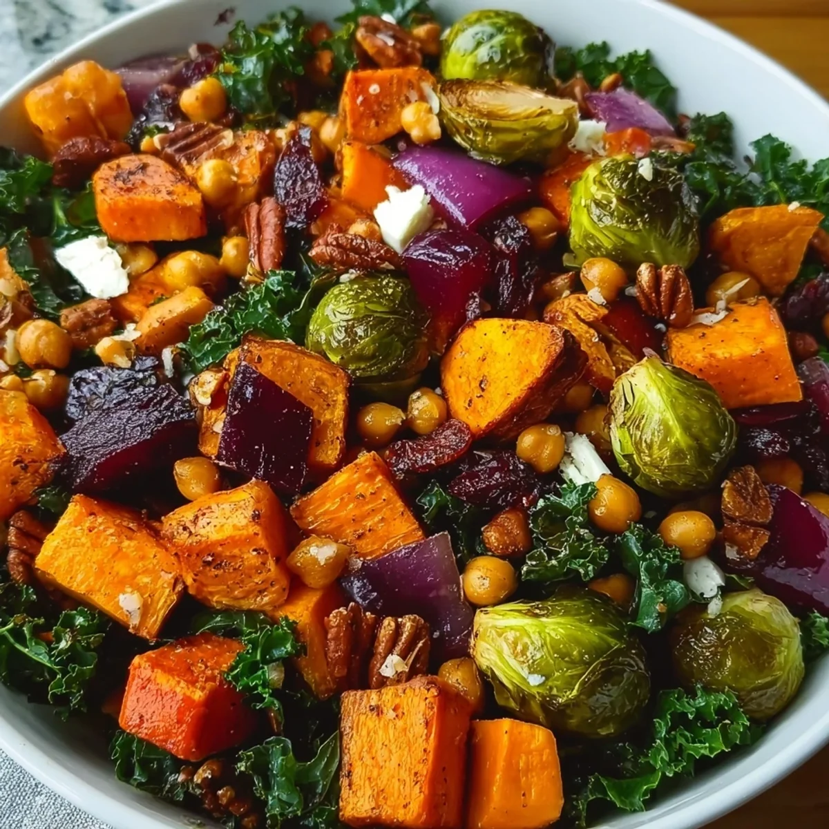 Hearty Winter Vegetable Salad with Roasted Root Veggies