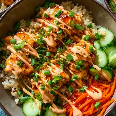 High Protein Bang Bang Chicken Bowl for Meal Prep