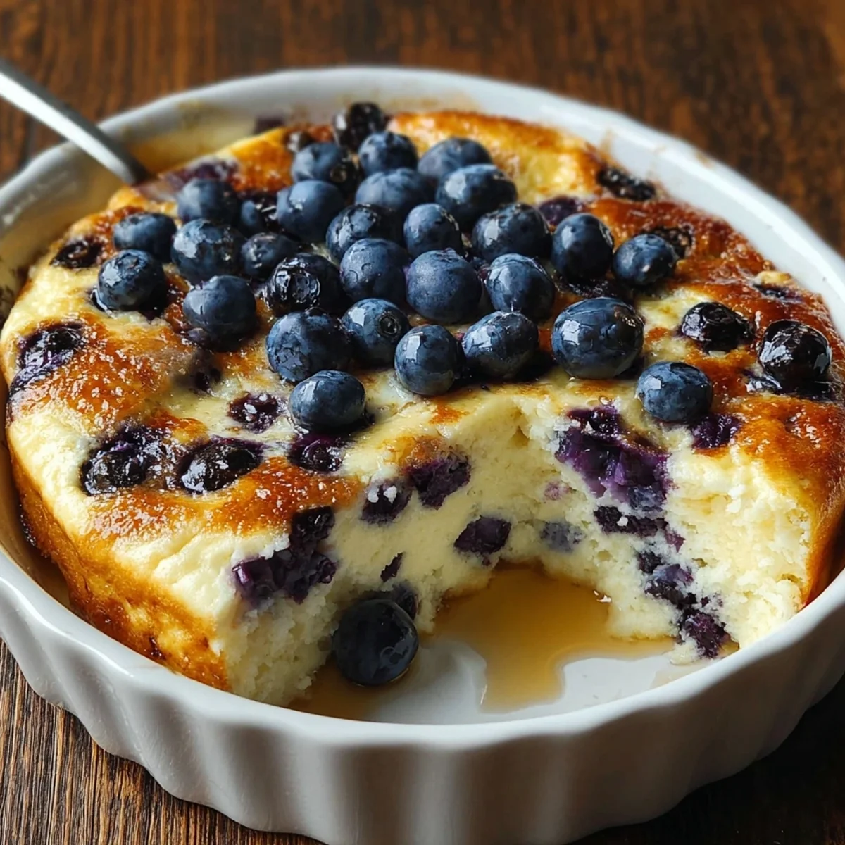 High Protein Blueberry Cottage Cheese Breakfast Bake