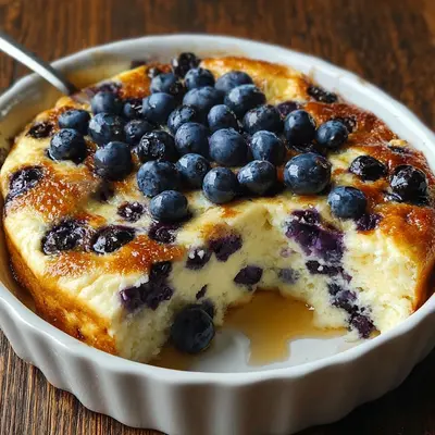 High Protein Blueberry Cottage Cheese Breakfast Bake