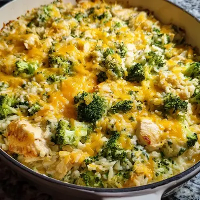 High-Protein Chicken Broccoli Rice Casserole