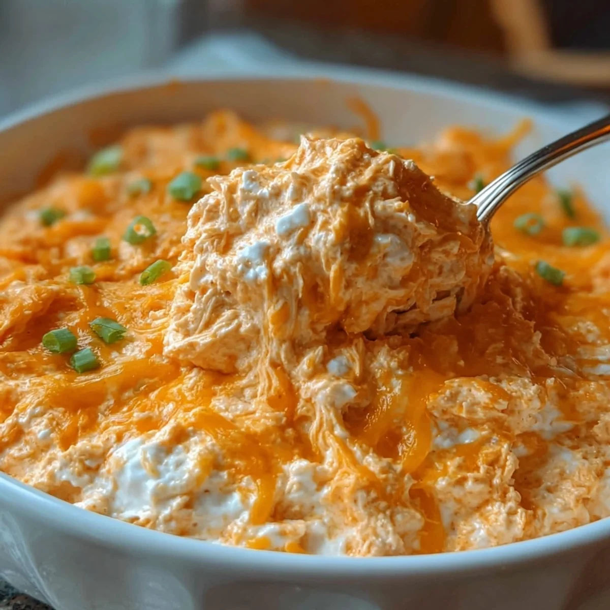 High Protein Cottage Cheese Buffalo Chicken Dip