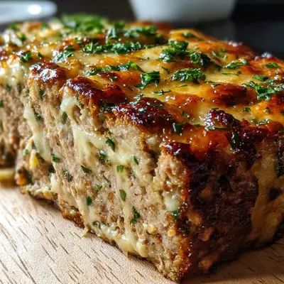 High-Protein Garlic Parmesan Chicken Meatloaf