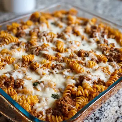 High-Protein Ground Beef & Cottage Cheese Pasta Bake