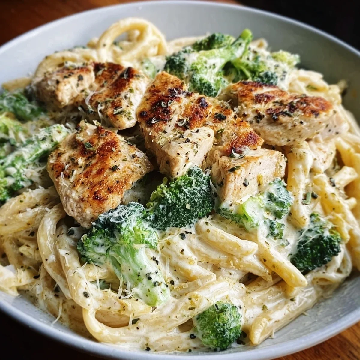 High Protein Skinny Chicken Broccoli Alfredo Recipe