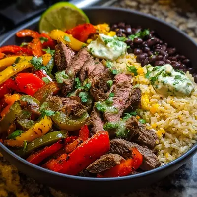 High Protein Steak Fajita Bowl: Easy Dinner & Meal Prep
