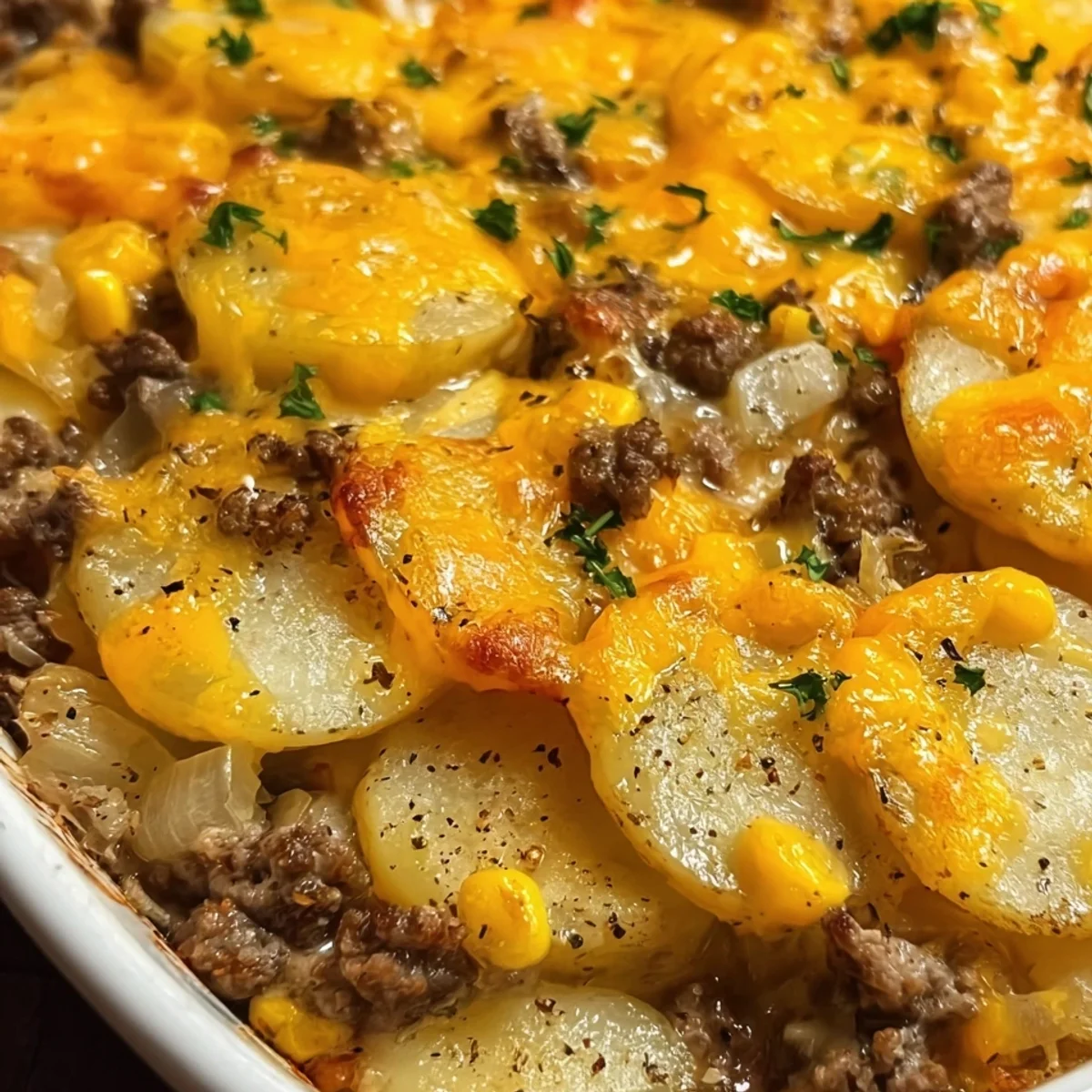 Hobo Casserole with Ground Beef & Vegetables