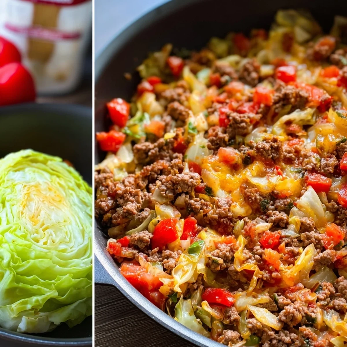 Keto Cabbage Roll Skillet with Ground Beef