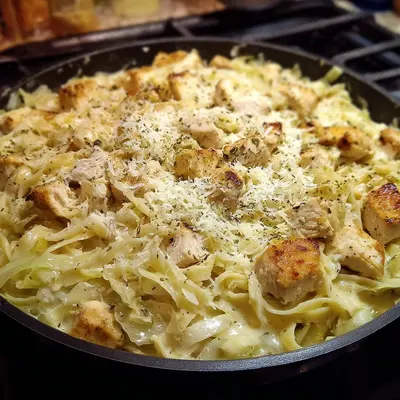 Low-Carb Alfredo Cabbage Pasta