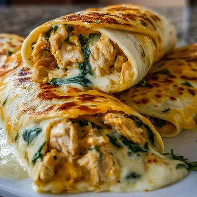 Low Carb Cheesy Garlic Chicken Wraps | Quick & Keto-Friendly