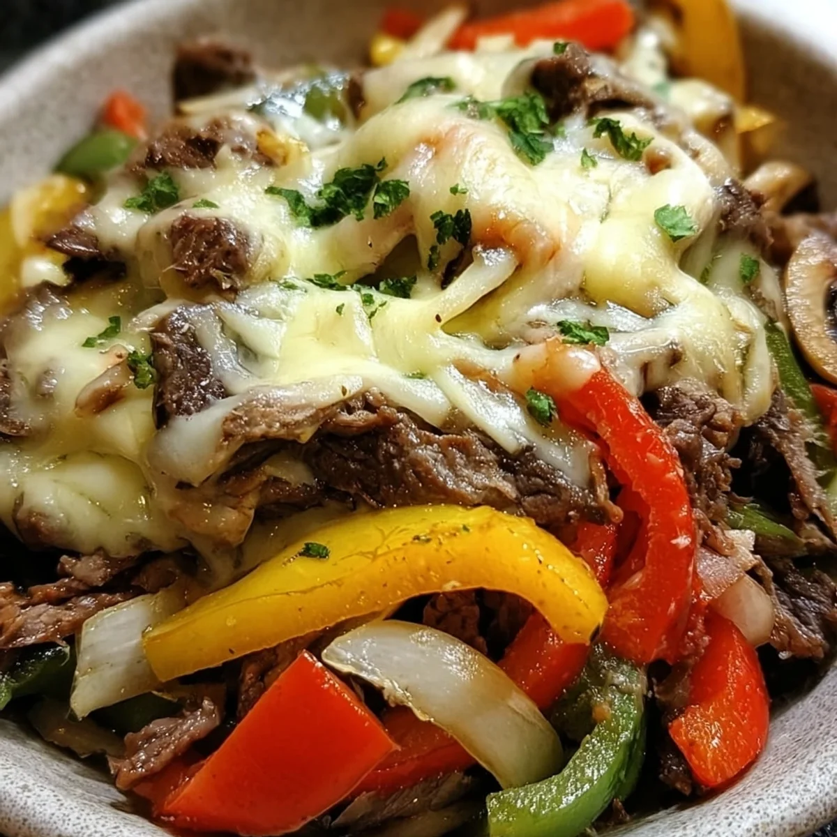 Low Carb Philly Cheesesteak Bowls - 30 Minute Meal