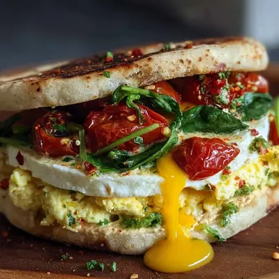 Mediterranean Breakfast Sandwich | Quick & Nutritious Start