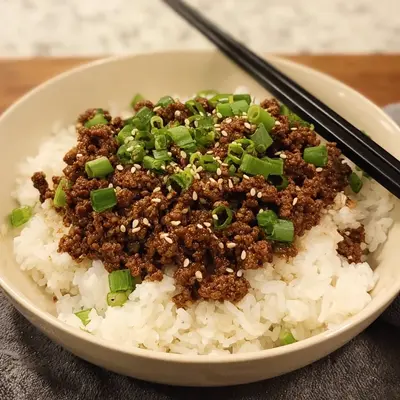 Quick & Easy Korean Ground Beef Bowl