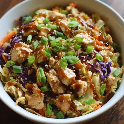 Quick Egg Roll Bowls with Chicken & Cabbage
