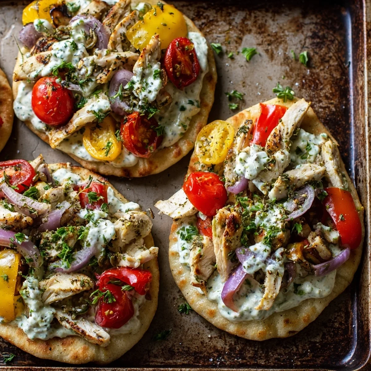 Sheet Pan Chicken Pitas with Herby Ranch: Quick Dinner