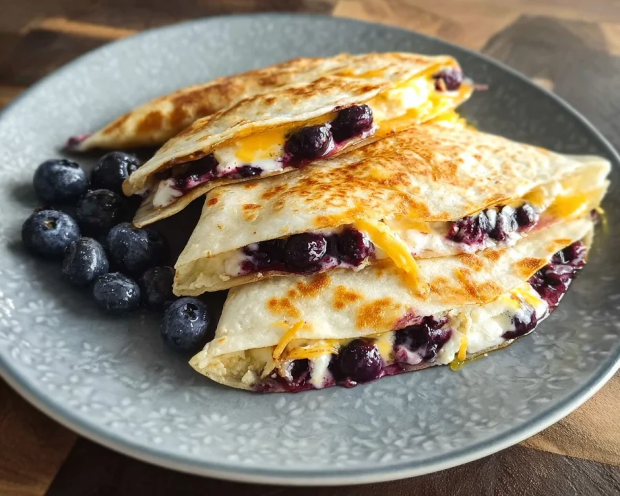 Blueberry Breakfast Quesadilla: Quick American-Mexican