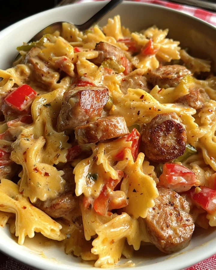 Cajun Turkey Sausage One Pot Pasta