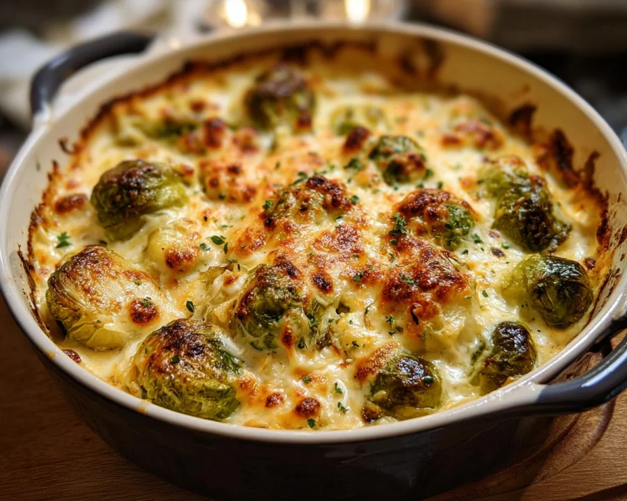 Creamy Cheesy Brussels Sprouts Bake: Heavenly Side