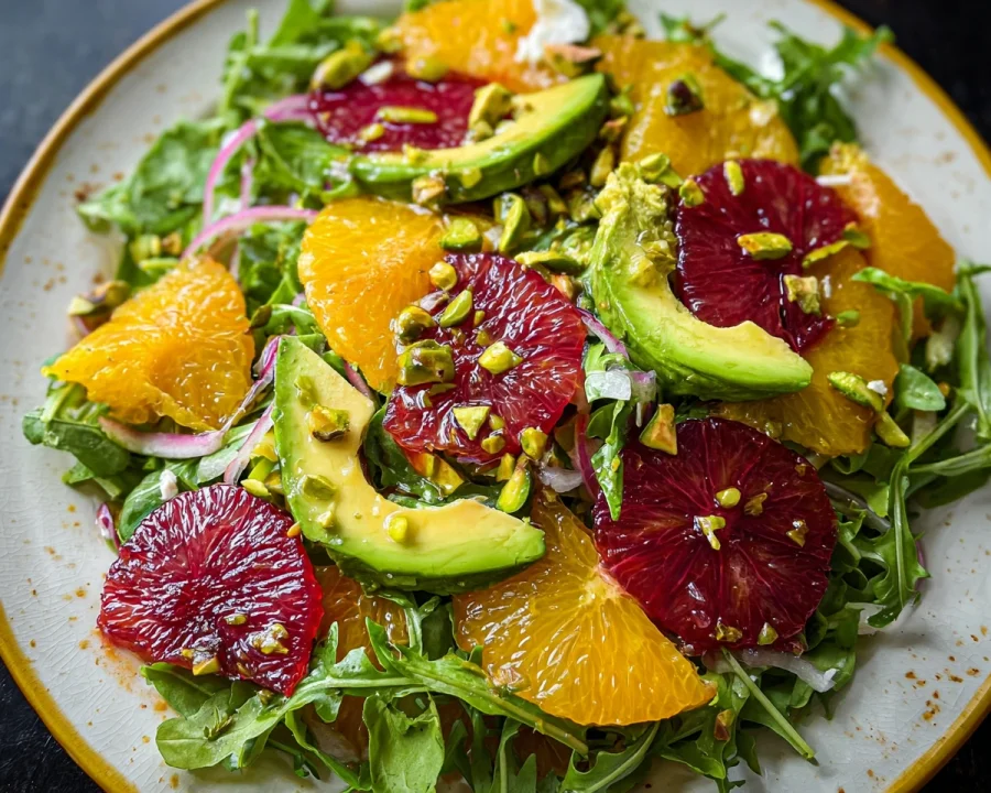 Fresh Blood Orange Avocado Salad with Citrus Vinaigrette