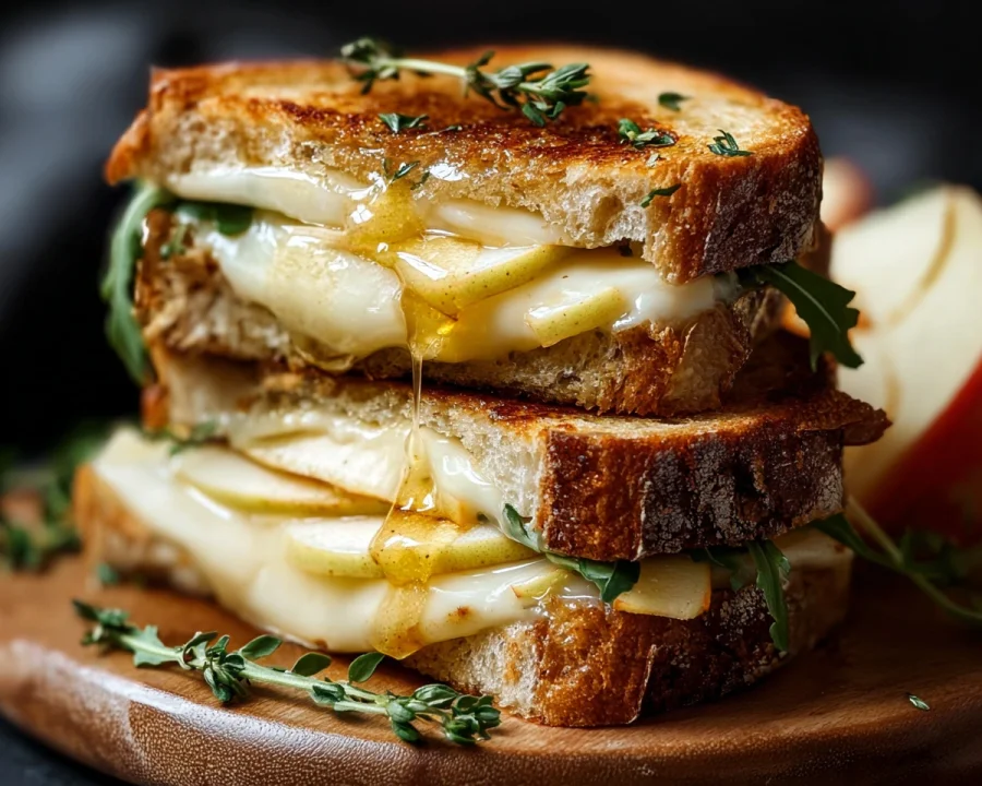 Gourmet Apple Brie Grilled Cheese Sandwich Recipe
