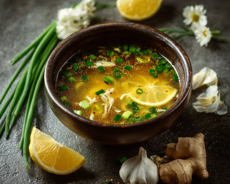 Healing Miso-Ginger Lemon Detox Broth