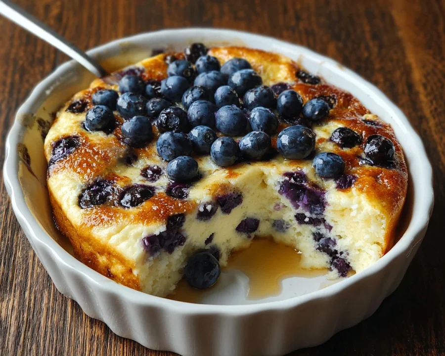High Protein Blueberry Cottage Cheese Breakfast Bake