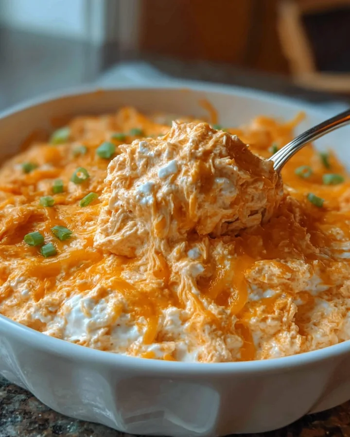 High Protein Cottage Cheese Buffalo Chicken Dip