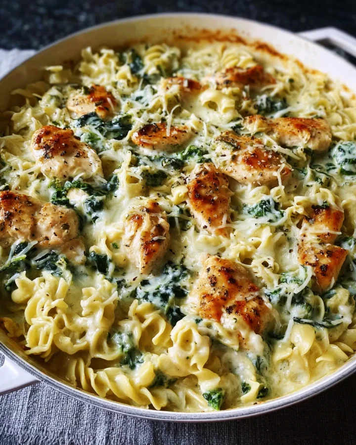 High Protein Creamy Alfredo Bake (30g+ Protein)