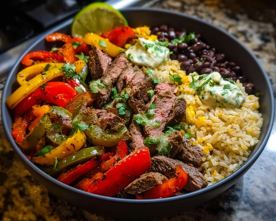 High Protein Steak Fajita Bowl: Easy Dinner & Meal Prep