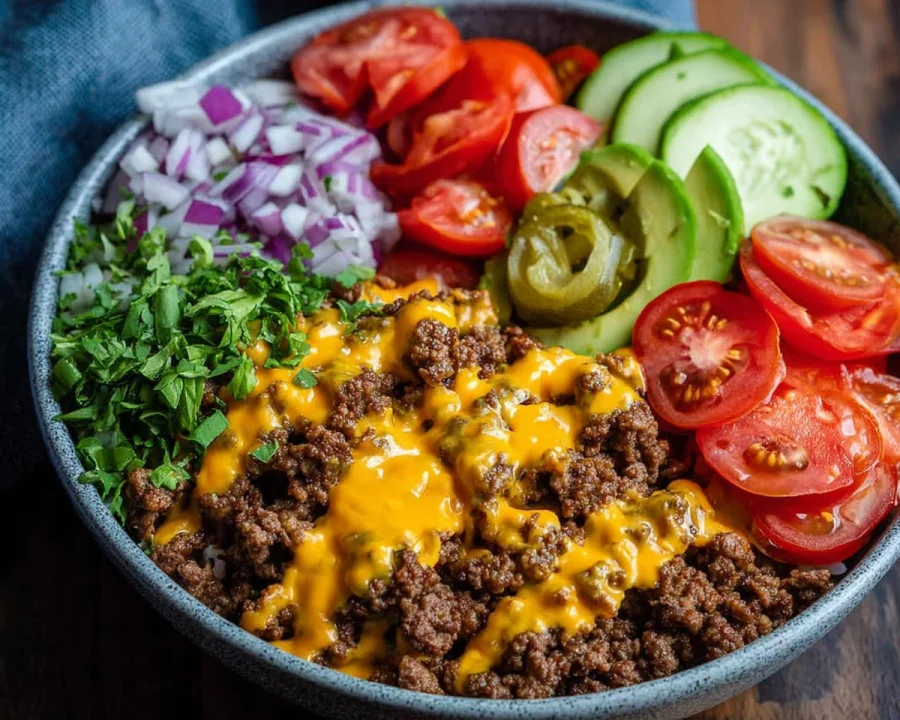 Low-Carb Cheeseburger Bowls: High-Protein Meal Prep