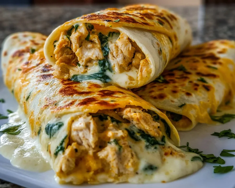 Low Carb Cheesy Garlic Chicken Wraps | Quick & Keto-Friendly