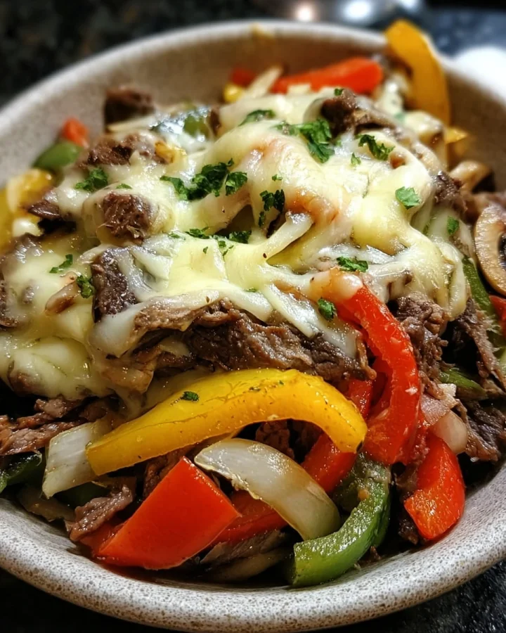 Low Carb Philly Cheesesteak Bowls - 30 Minute Meal