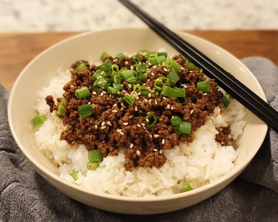 Quick & Easy Korean Ground Beef Bowl