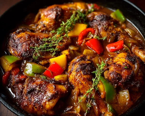 Authentic Caribbean Brown Stew Chicken Recipe