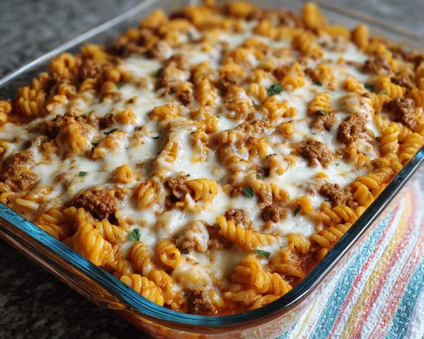 Cottage Cheese Protein Pasta Bake with Ground Beef