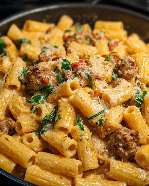 Creamy Beef Sausage Rigatoni: Easy Weeknight Dinner