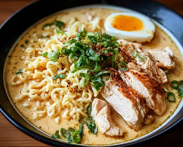 Creamy Garlic Chicken Ramen Recipe