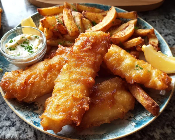 Crispy Non-Alcoholic Beer Battered Fish & Chips