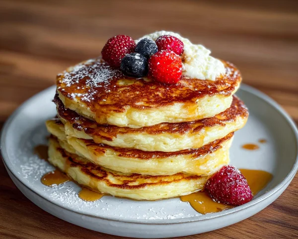 Fluffy High Protein Cottage Cheese Pancakes