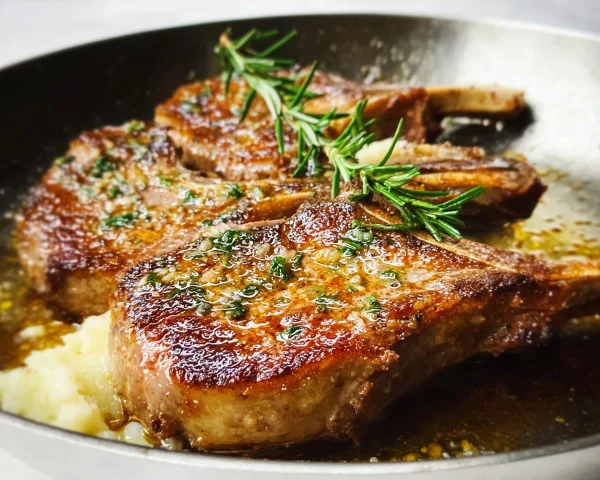 Garlic Butter Pan-Seared Lamb Chops in 20 Mins