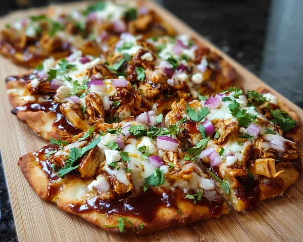High Protein BBQ Chicken Flatbread Recipe