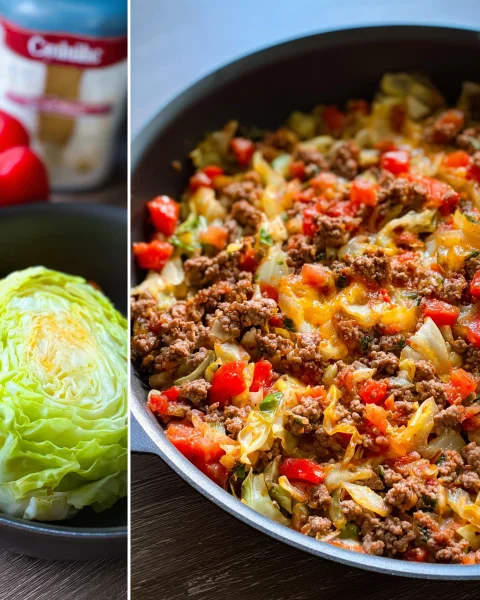 Keto Cabbage Roll Skillet with Ground Beef