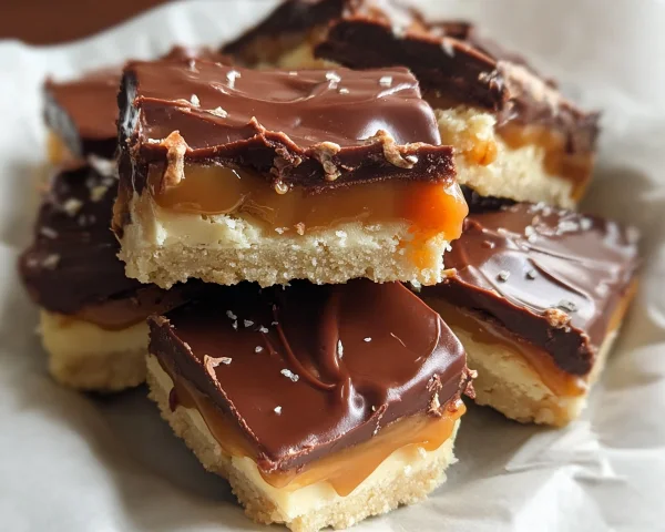 Keto Low Carb Millionaire Bars for Holiday Treats