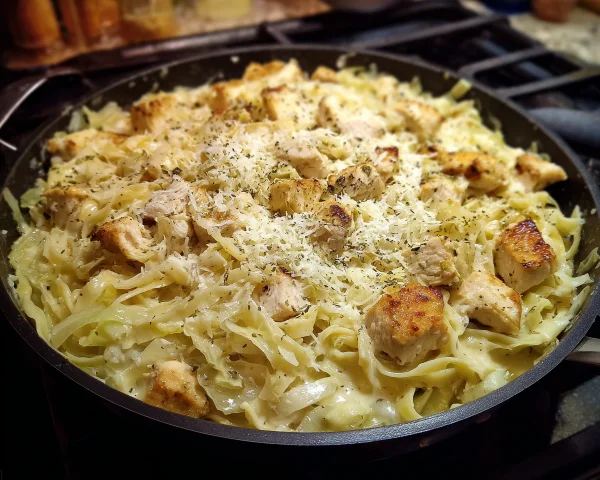 Low-Carb Alfredo Cabbage Pasta