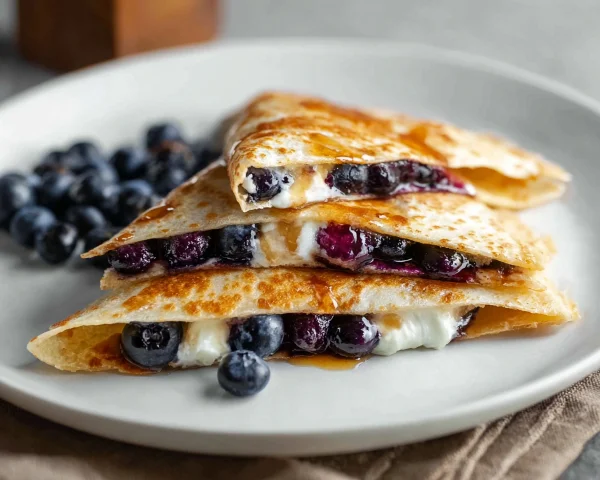 Quick Blueberry Breakfast Quesadilla Recipe