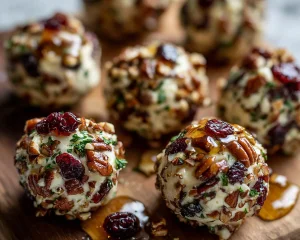 Cranberry Pecan Cheese Truffles
